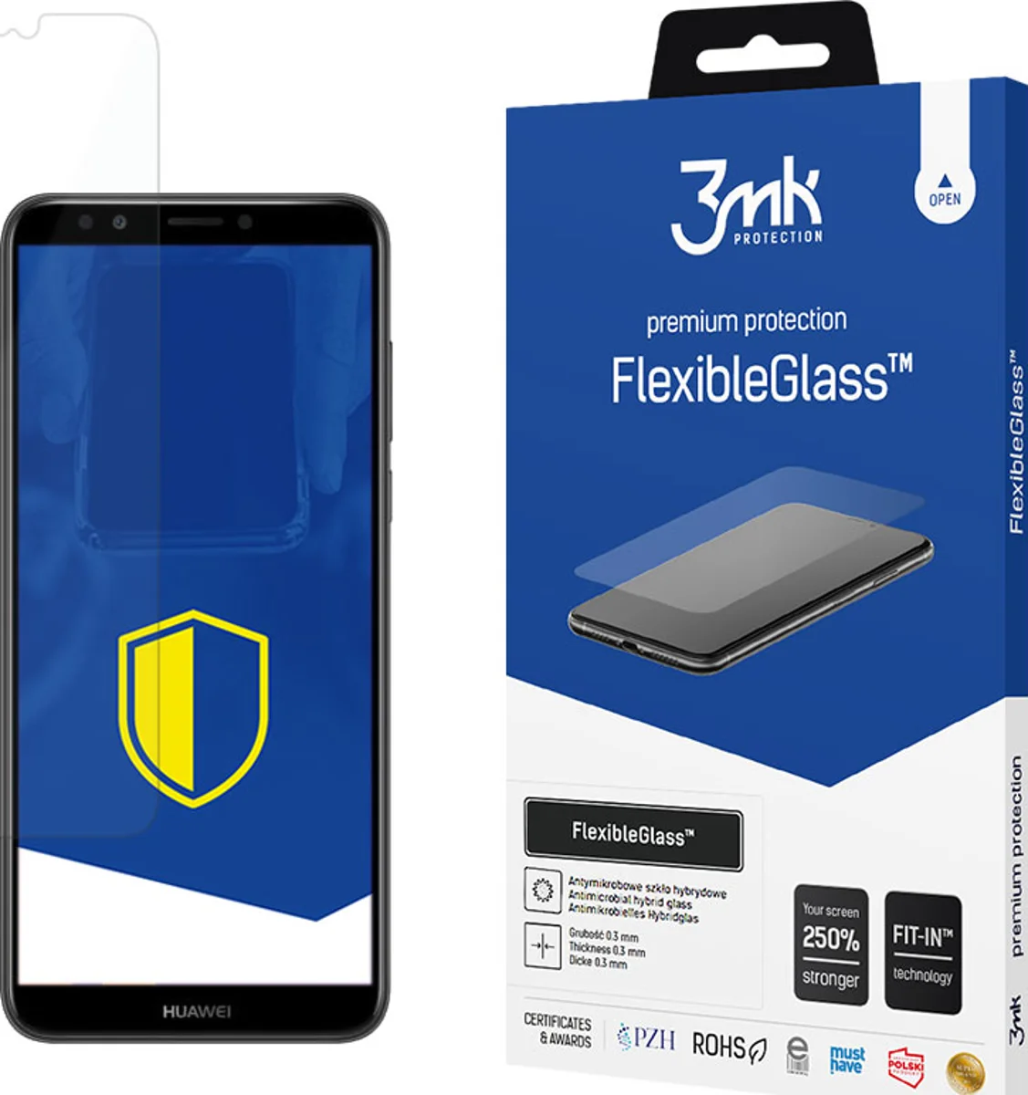 Zaštitno staklo 3MK FlexibleGlass Huawei Y7 Prime 2018 Hybrid Glass