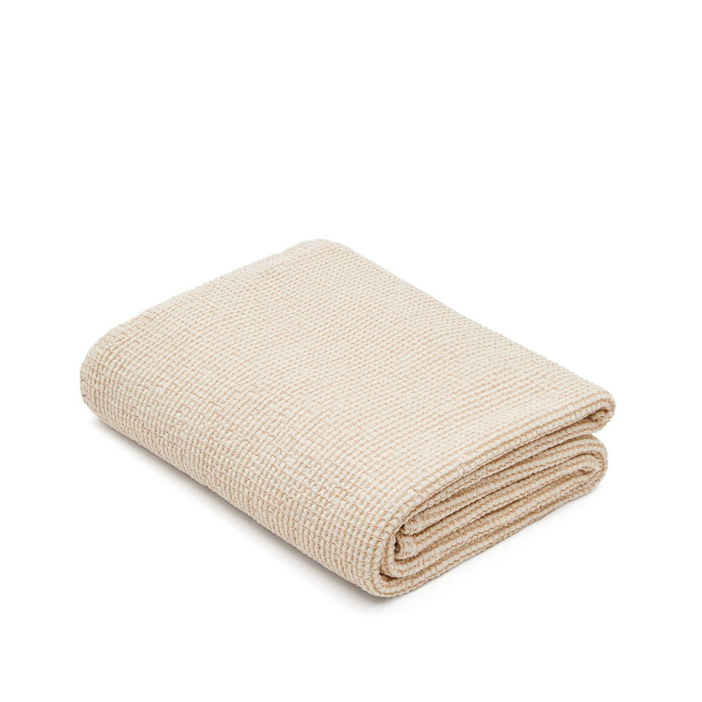 Bež pamučan prekrivač 240x260 cm Senara – Kave Home