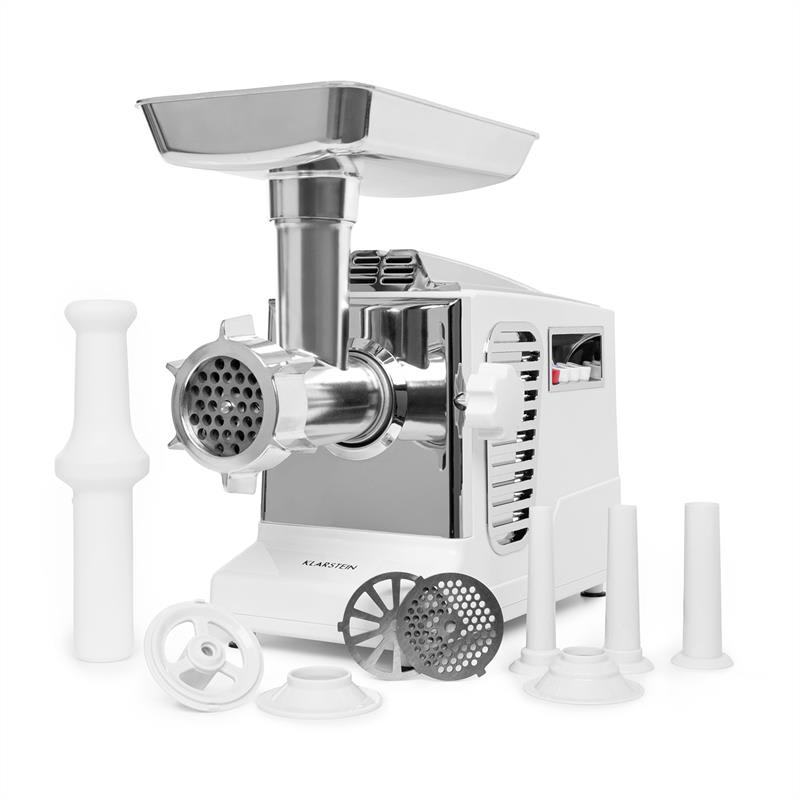 Klarstein Kraftprotz, električni mlinac za meso, 700 W, bakreni motor, bijeli/srebrni