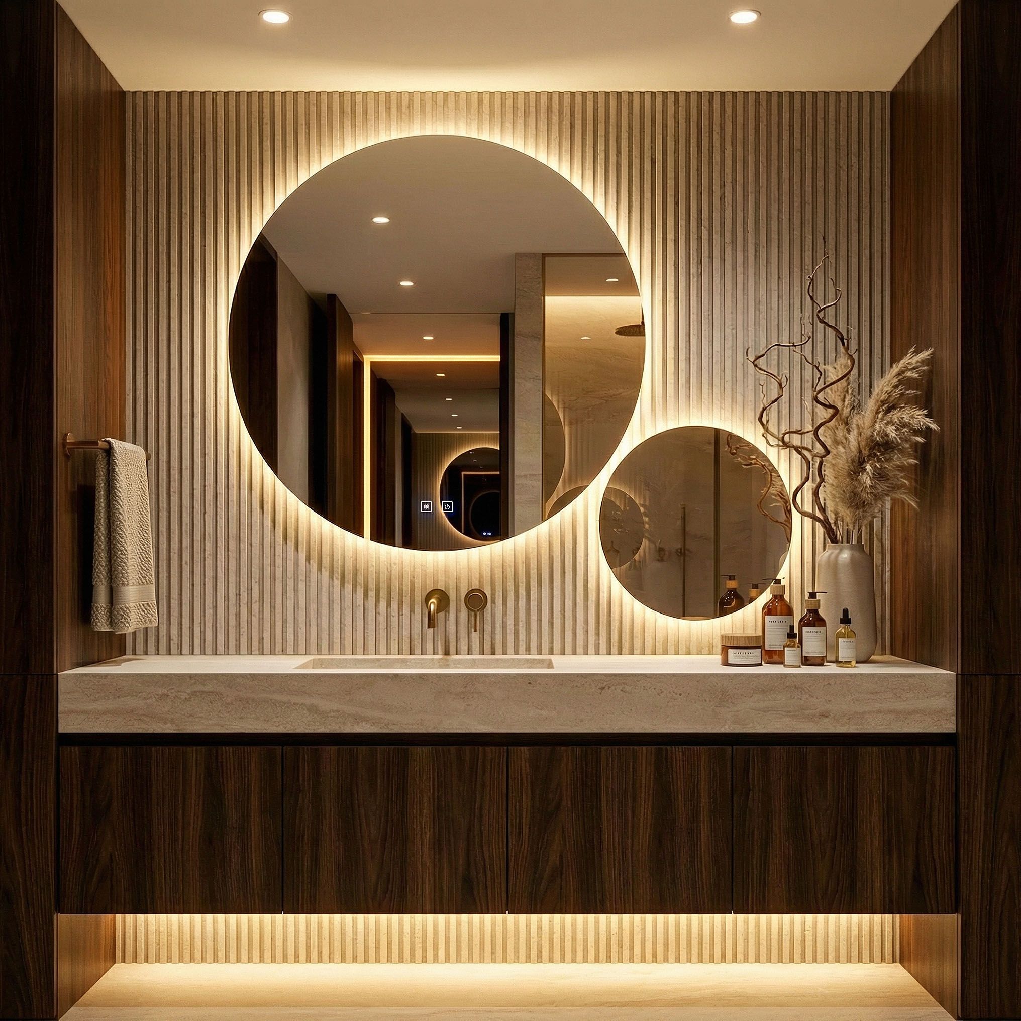 Ogledalo LED R-9045 90cm + 45cm