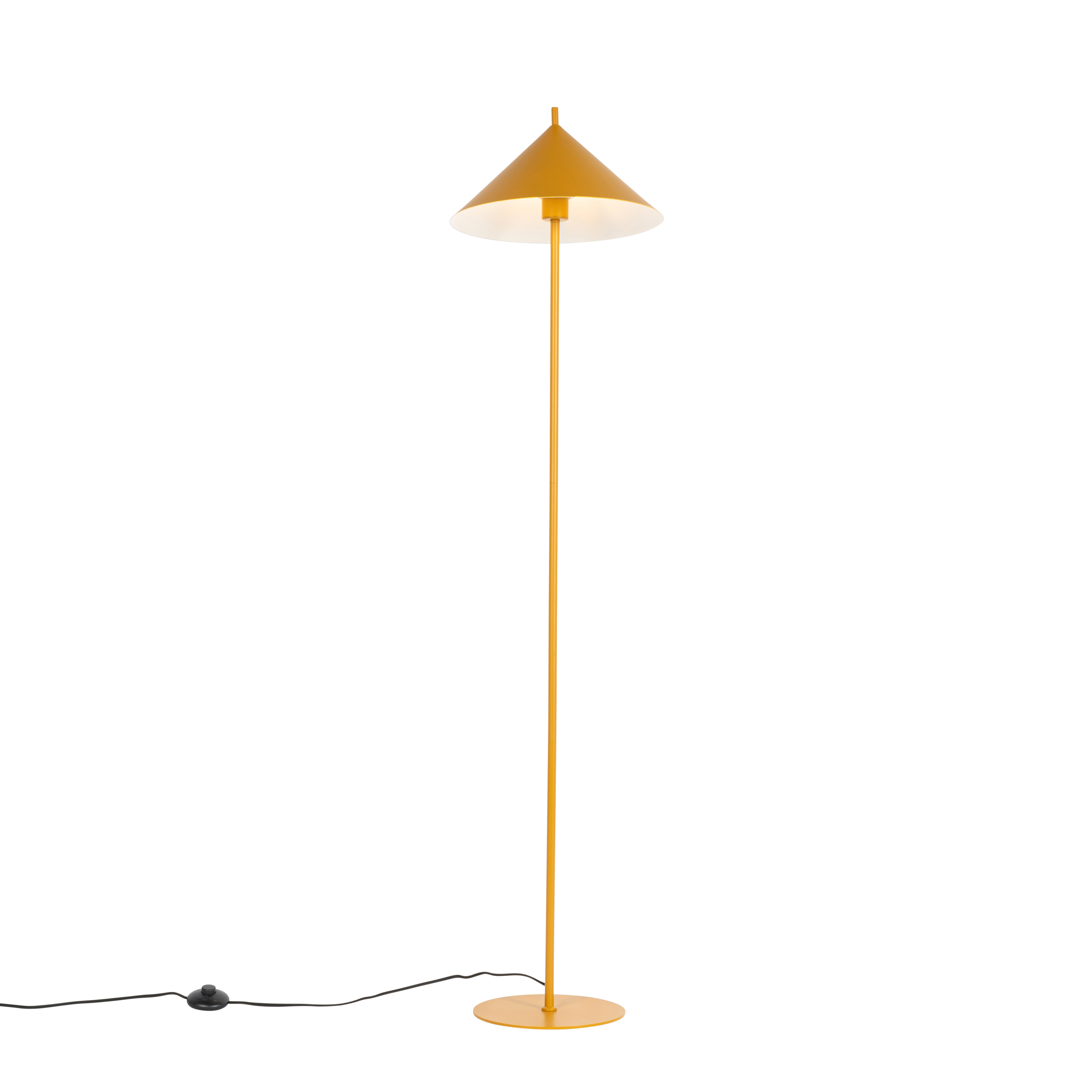 Dizajnerska podna lampa žuta - Triangolo