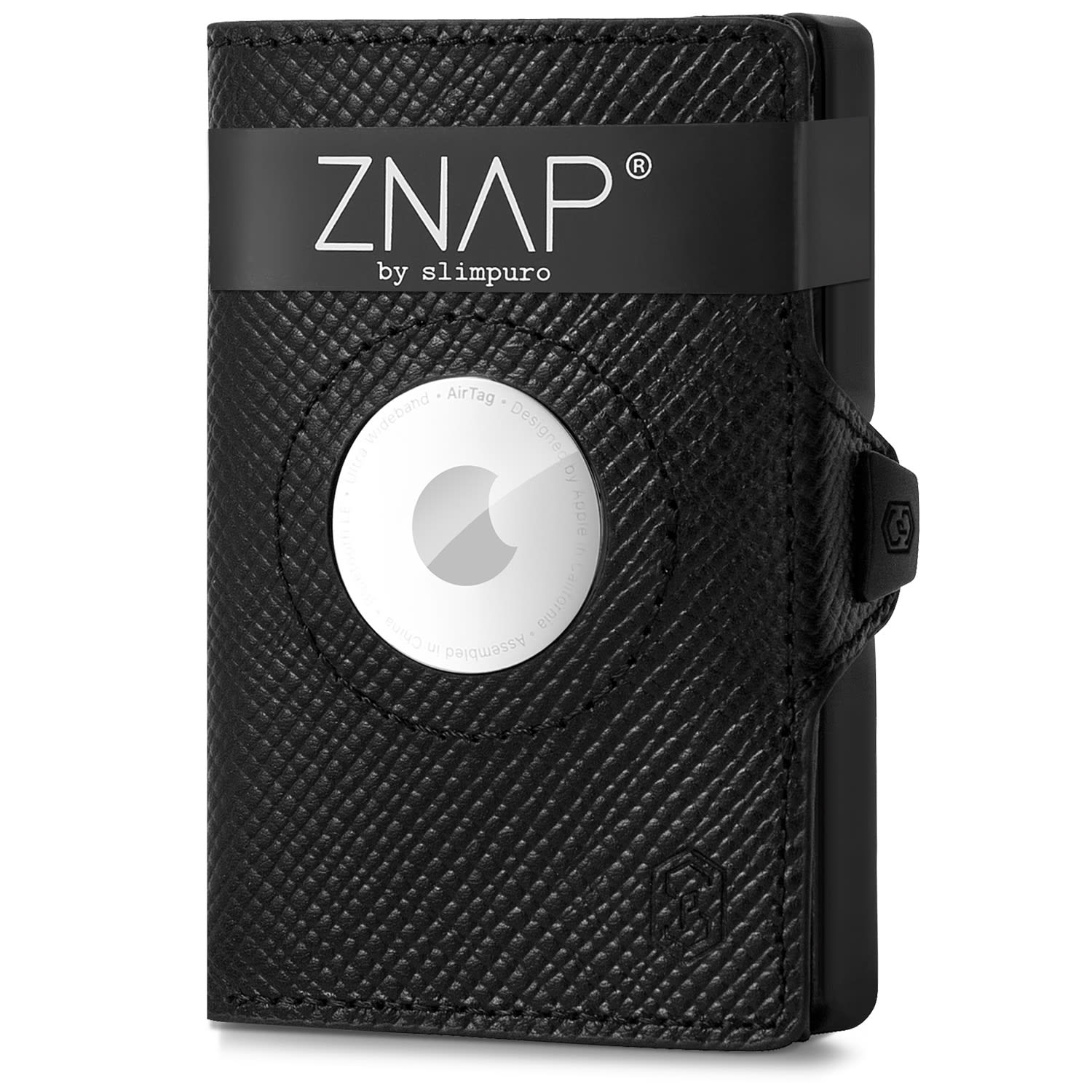 Slimpuro ZNAP Airtag novčanik, 12 kartica, pretinac za novčiće, 9 x 1,8 x 6 cm (Š x V x D), RFID zaštita