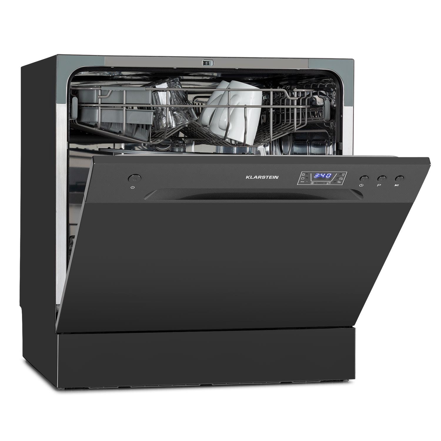 Klarstein Amazonia 8, perilica posuđa, F, 1620 W, za 8 setova posuđa, 49 dB, aquastop