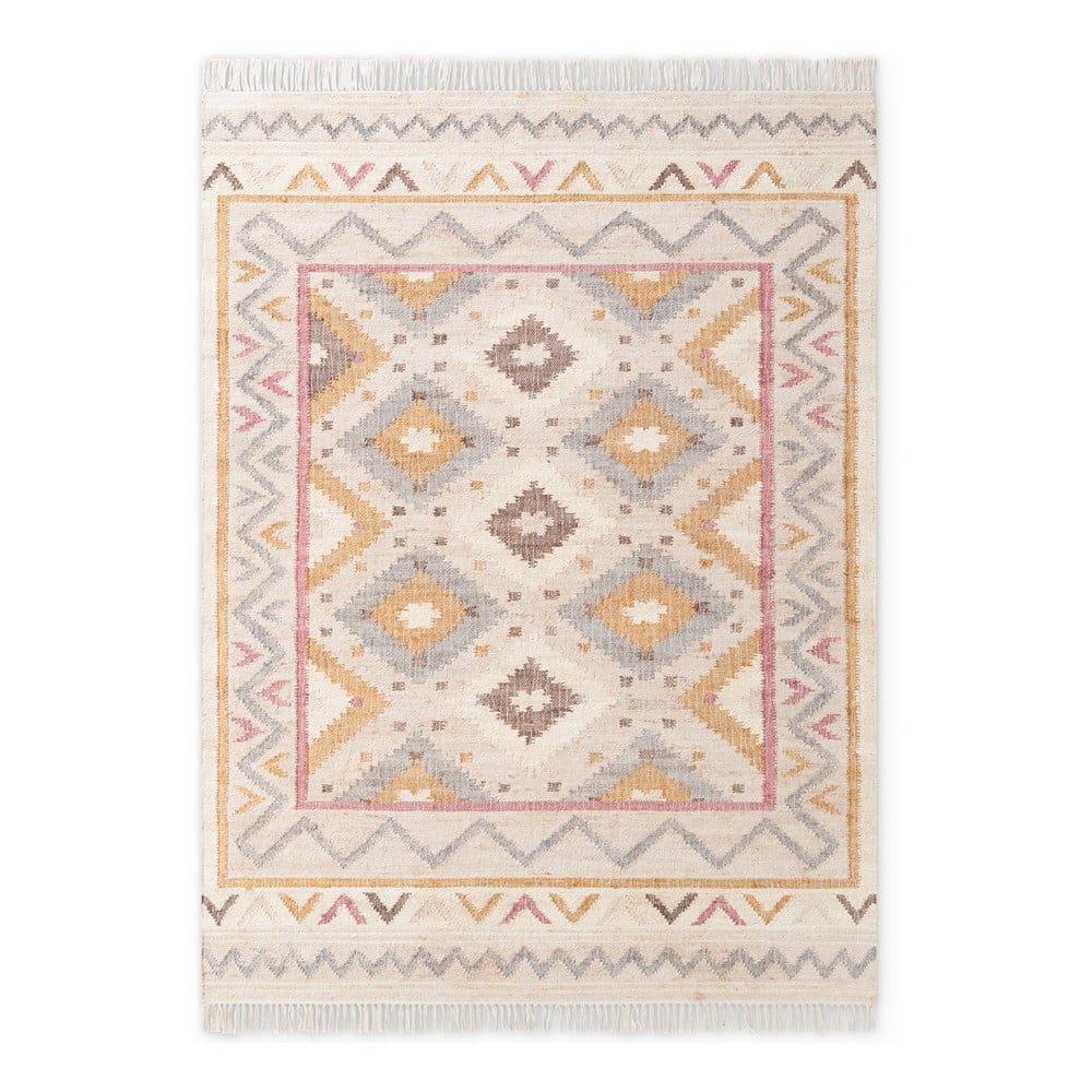 Krem ručno rađen juten tepih 120x170 cm Roya Imani – Elle Decoration