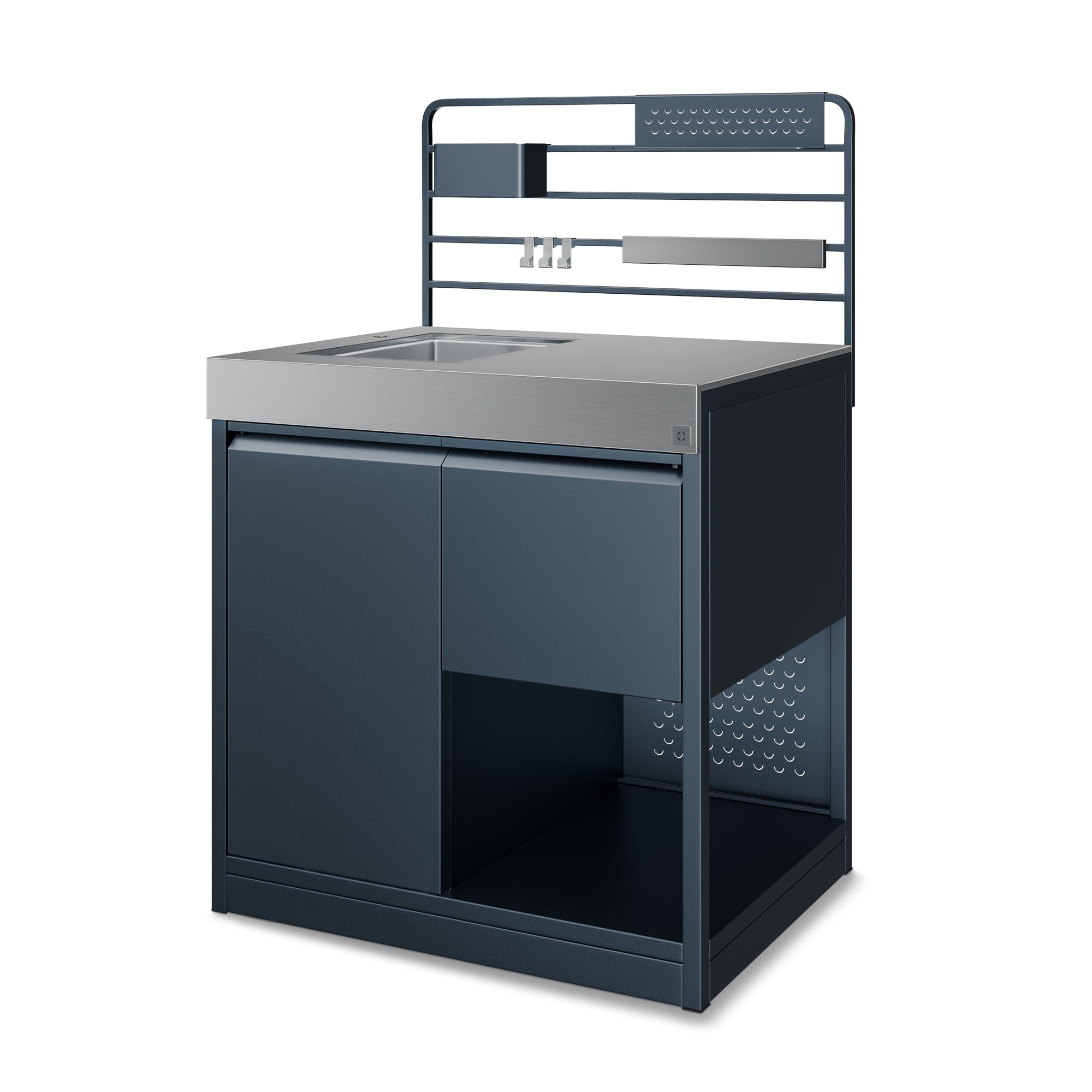 Klarstein WaldChef donji ormarić ispod sudopera | Sudoper od nehrđajućeg čelika | Vodootporan | 90 x 135 cm