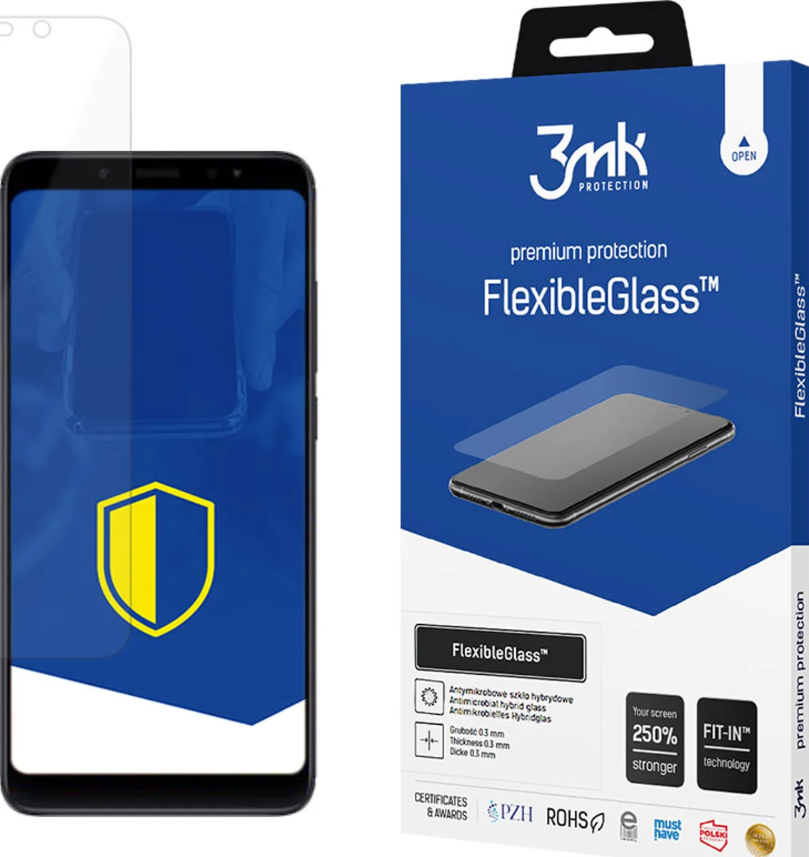Zaštitno staklo 3MK FlexibleGlass Xiaomi Redmi Note 5 Global, Hybrid Glass