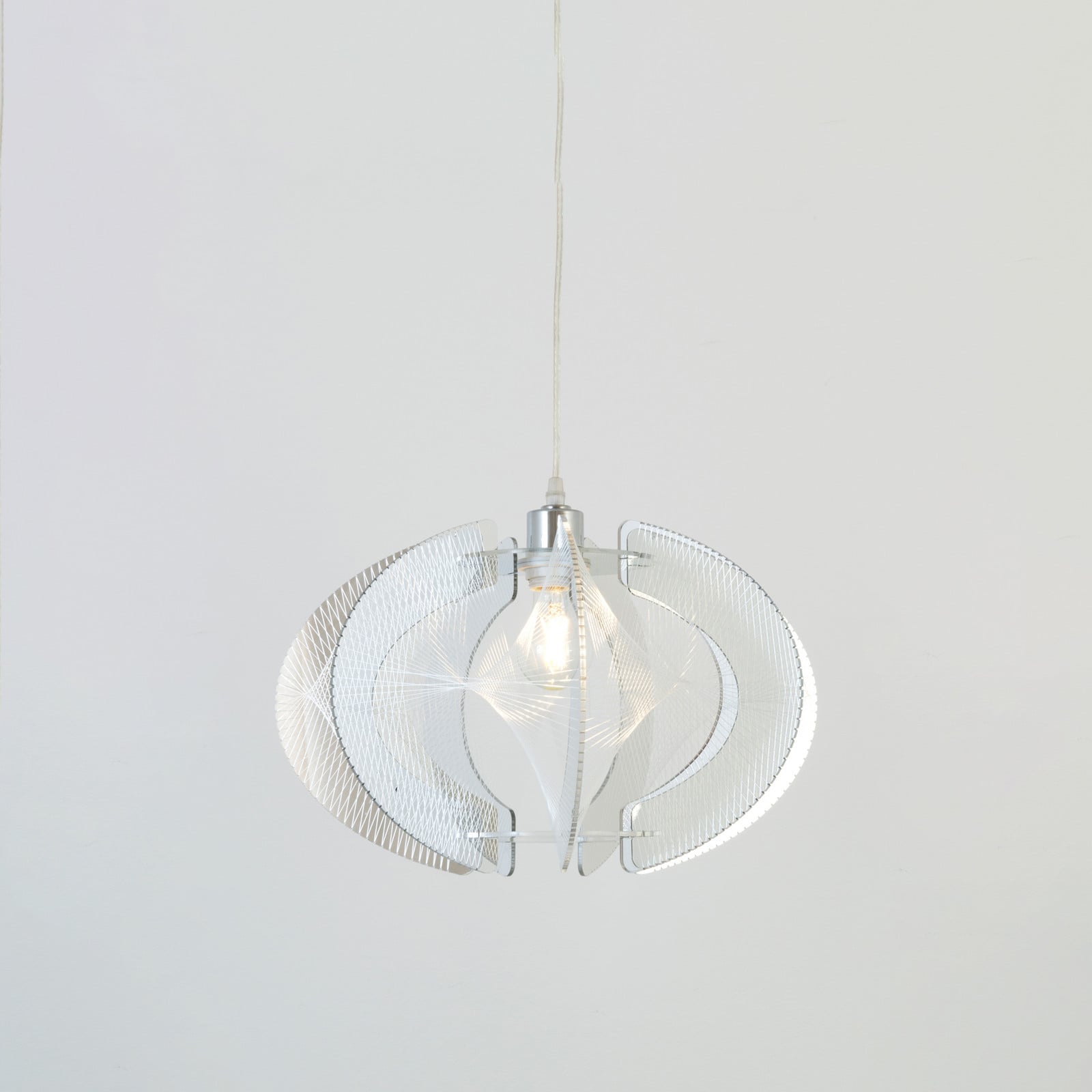 Viseće svjetlo Ilenia, filigransko sjenilo srebrno/prozirno