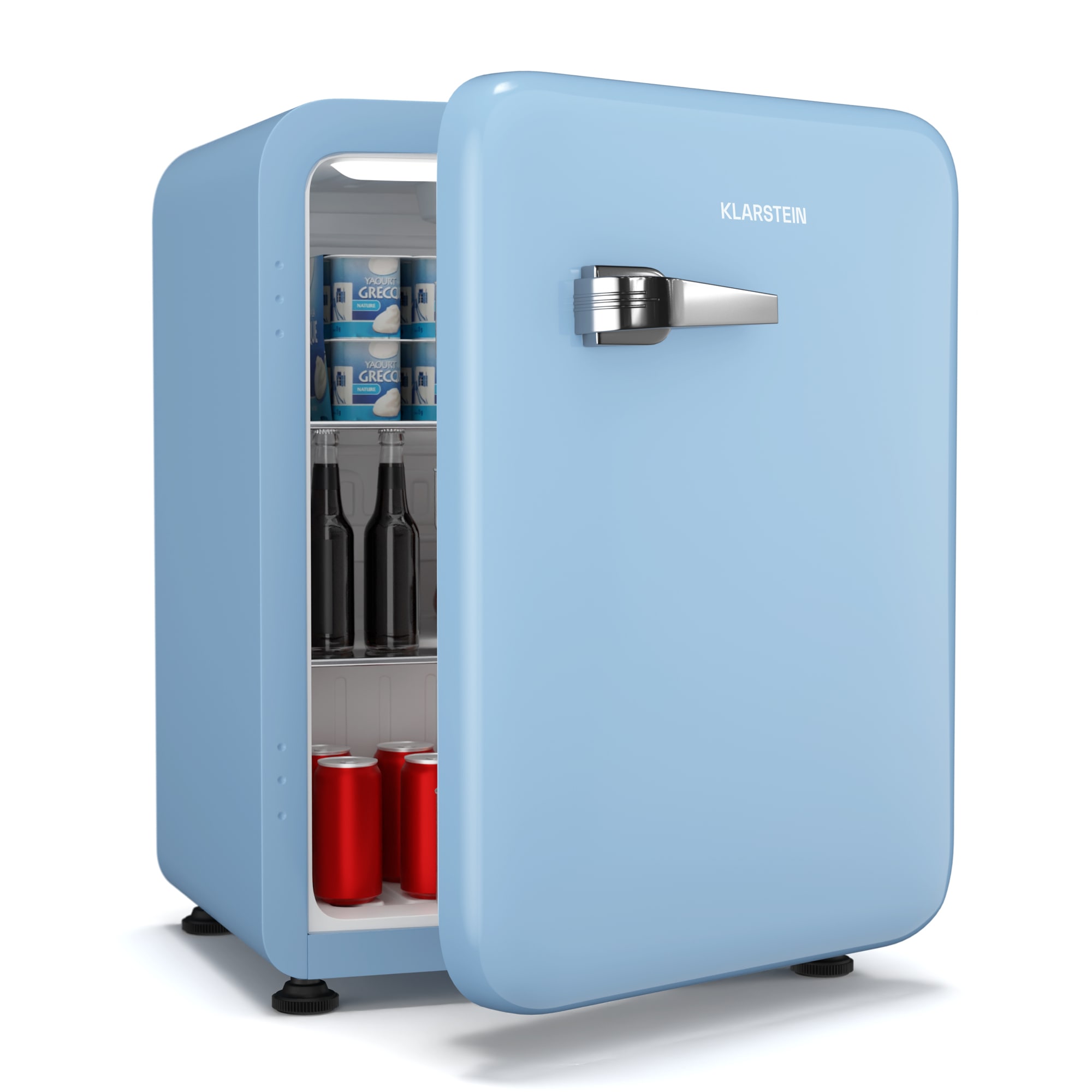 Klarstein Mini hladnjak Audrey Evo, 68 l, retro dizajn, tiho, kompaktan, 3 boje