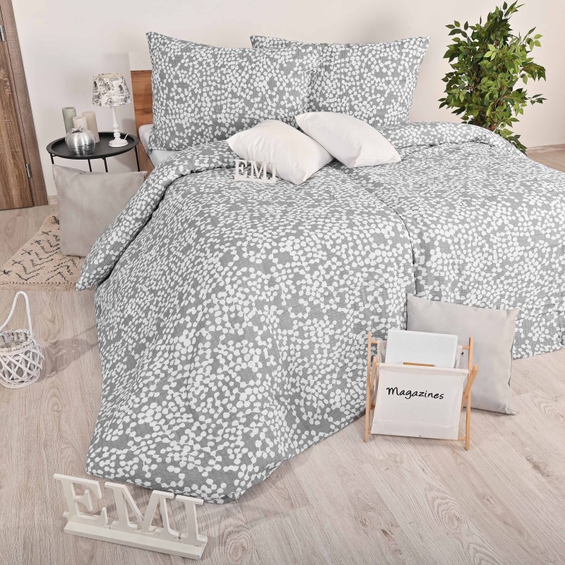 Posteljina od krepa Noah EMI, Standardni krevet za jednu osobu uključuje 1x 140x200 + 1x 70x90