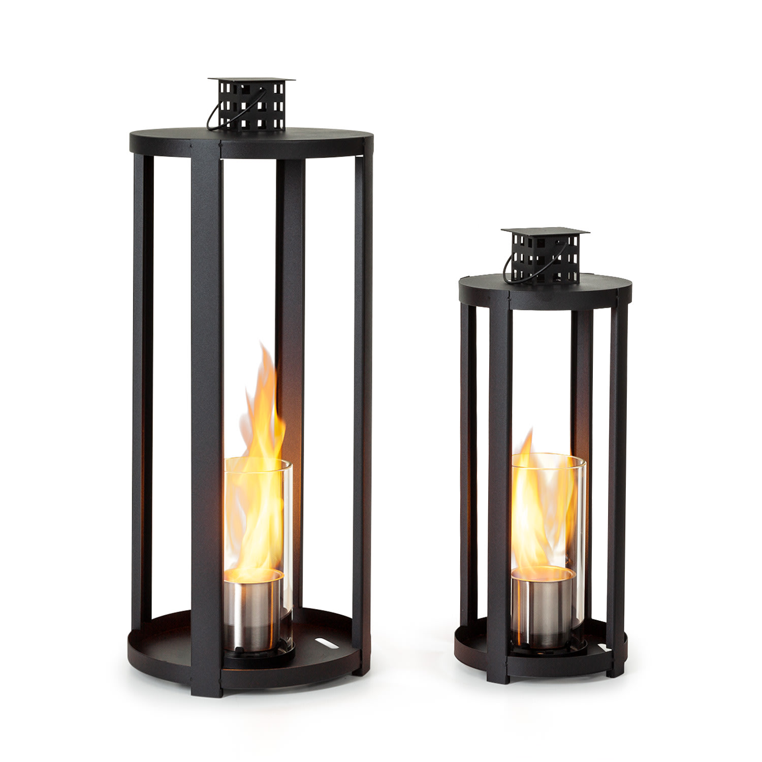 Blumfeldt Fiamme Cilindro, etanol lampe, set od 2 komada, inox plamenik, 0,3 litre, vrijeme gorenja 4 sata