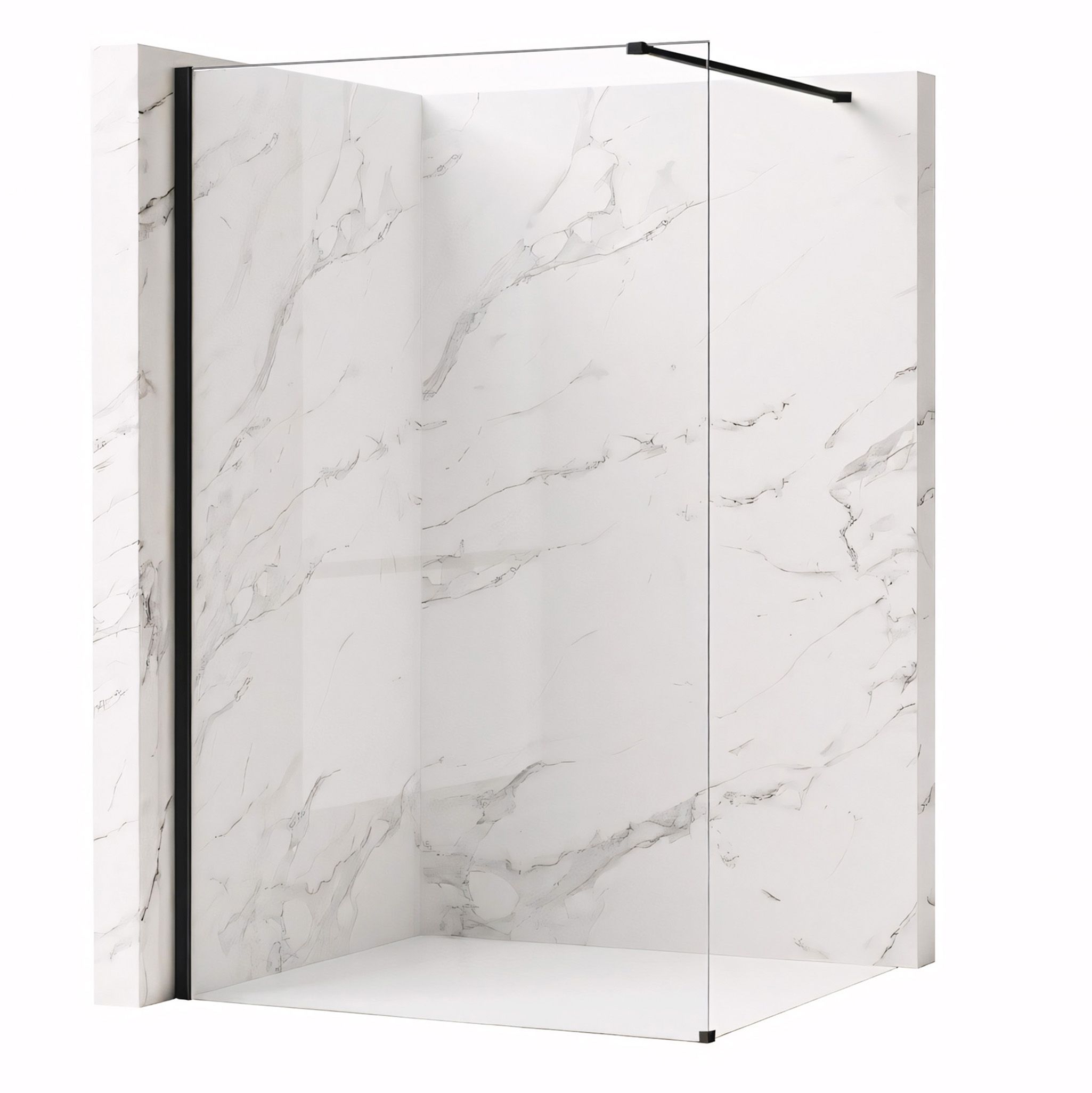 Tuš zaslon Rea Flexi Transparent / Black 140
