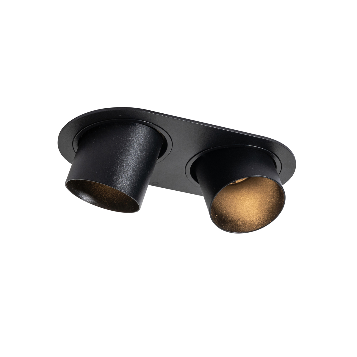 Ugradno stropno svjetlo crno GU10 50 mm 2-svjetla - Installa
