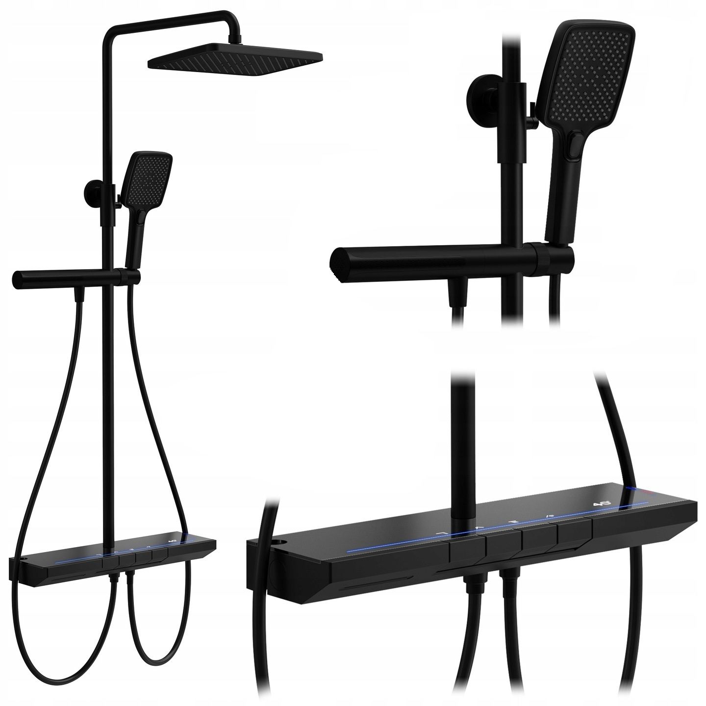 Tuš set s termostatom REA Pedro Black