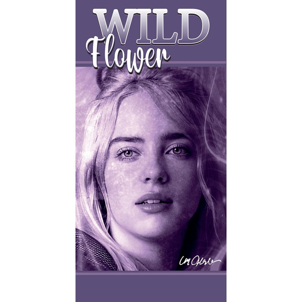 Ljubičasti pamučan dječji ručnik 70x140 cm Billie Eilish – Jerry Fabrics