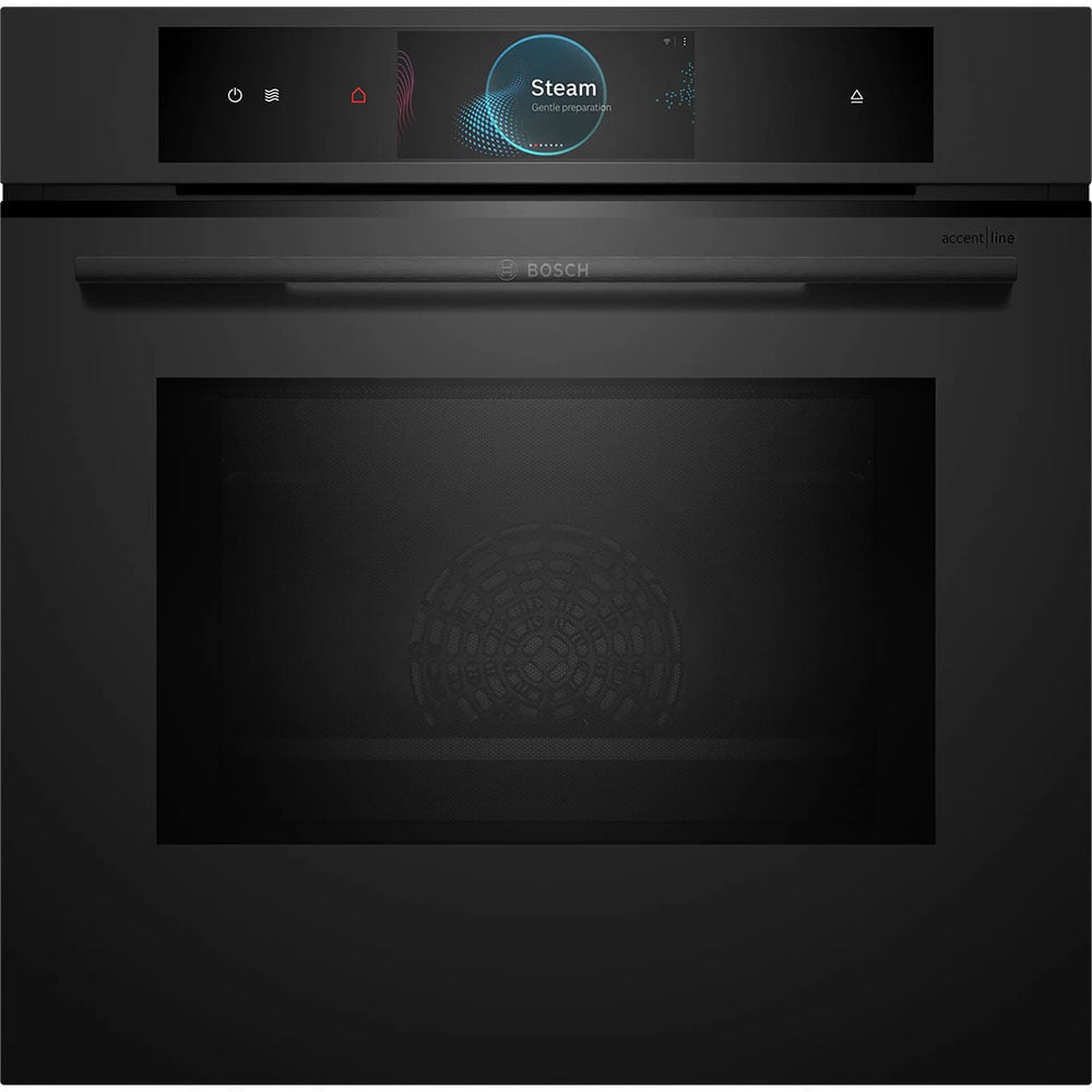 Bosch ugradbena pećnica s funkcijom mikrovalova i dodavanja pare HNG978NM1- MattBlack