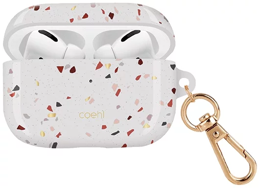 Maska UNIQ Coehl Terrazzo AirPods Pro natural white (UNIQ-AIRPODSPRO-TEZWHT)