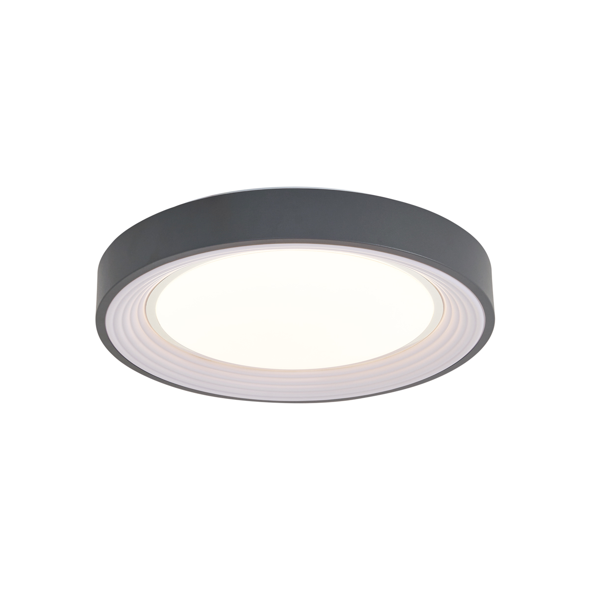 Moderna stropna svjetiljka siva s bijelom 38 cm uklj. LED prigušiva RGB - Kanton