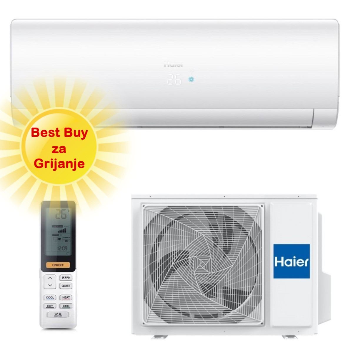 Haier Klima Uređaj 5,2Kw As50S2Sf1Fa-Wh/1U50S2Sj2Fa
