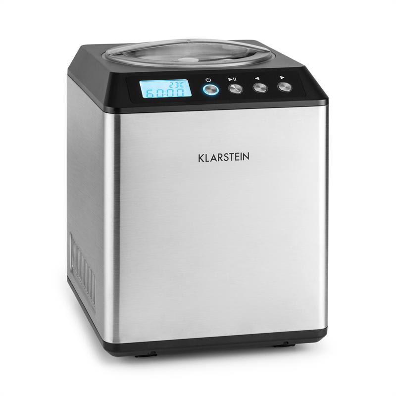 Klarstein Vanilla Sky, 180W, srebrna, aparat za izradu sladoleda, nehrđajući čelik, 2L