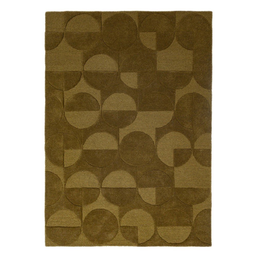 Tamno zeleni ručno rađen vunen tepih 200x290 cm Gigi – Flair Rugs