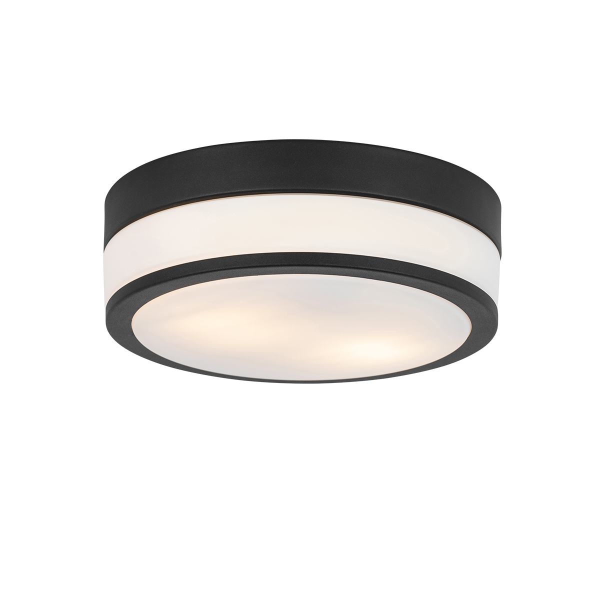 Moderna vanjska stropna svjetiljka crna 28 cm IP44 - Flavi