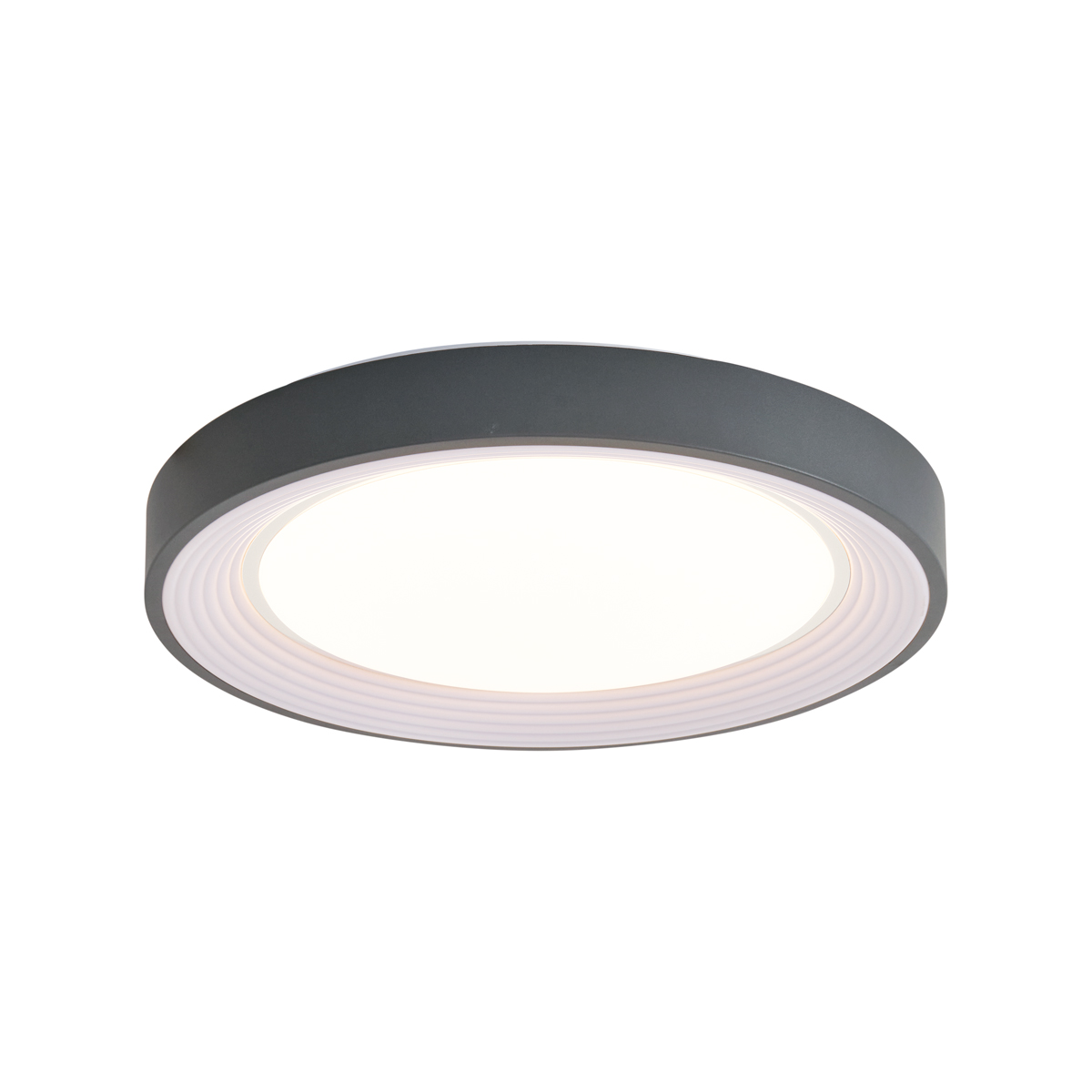 Moderna stropna svjetiljka siva s bijelom 48 cm uklj. LED prigušiva RGB - Kanton