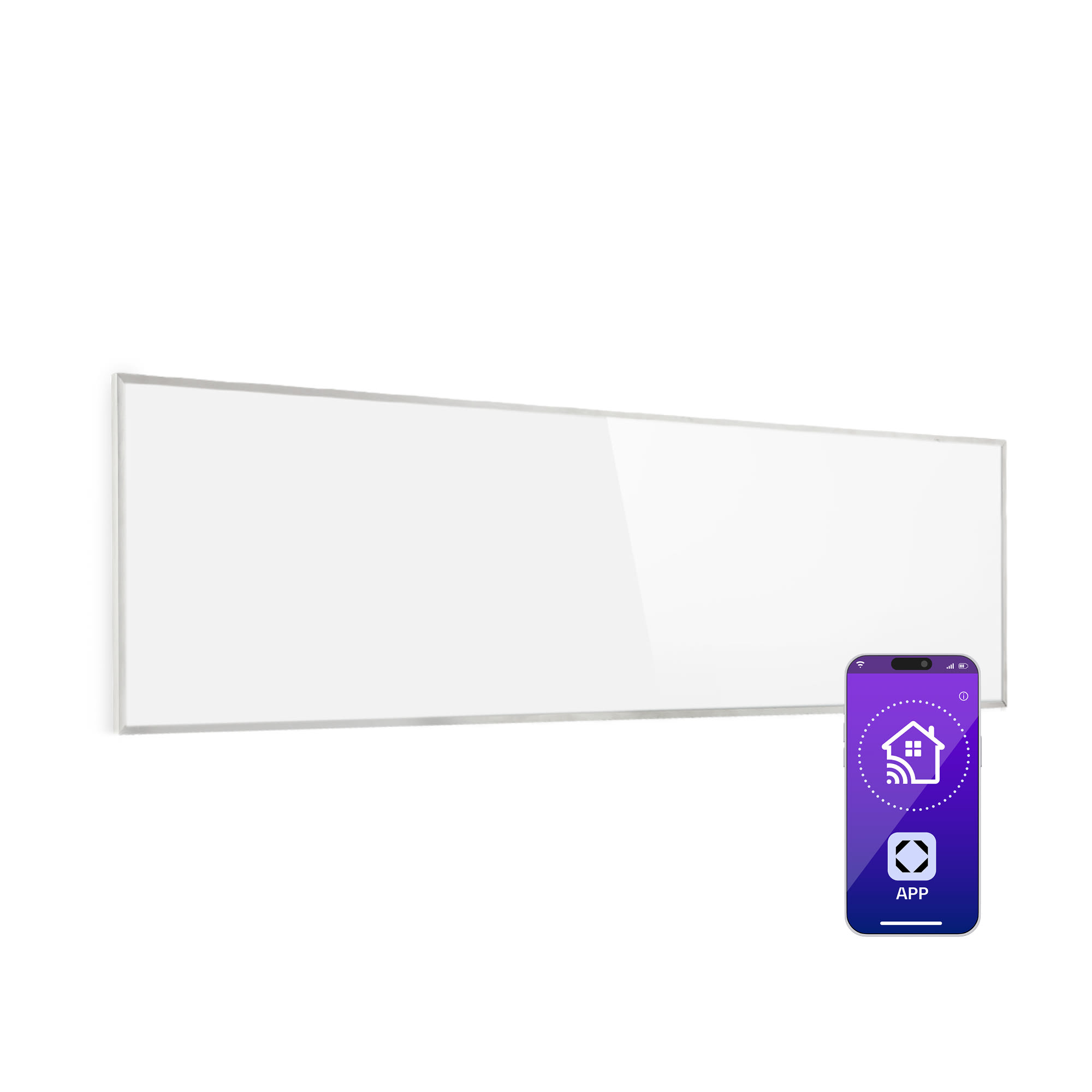 Klarstein Wonderwall Smart, infrapanel, infracrvena grijalica, 30 x 100 cm, 300W, tjedni timer, IP24, bijela