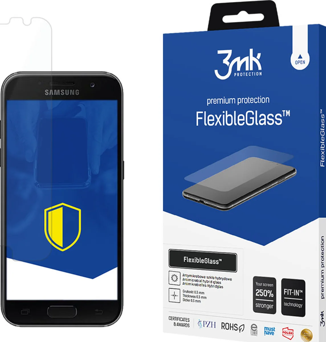 Zaštitno staklo 3MK FlexibleGlass Sam A3 A320 2017 Hybrid Glass