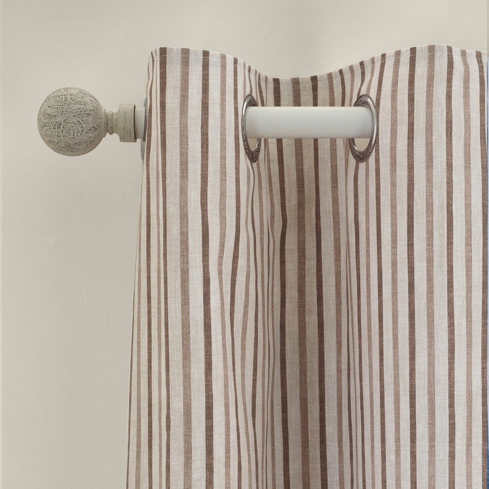 Smeđe zavjese u setu 2 kom 117x183 cm Logan Stripe – Catherine Lansfield