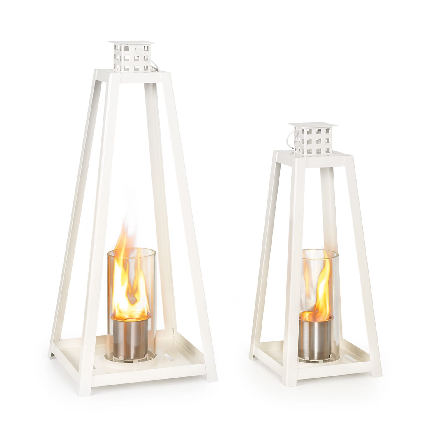 Blumfeldt Fiamme Triangolo, etanolske lampe, set od 2 komada, plamenik od nehrđajućeg čelika, 0,3 litre, vrijeme gorenja 4 sata