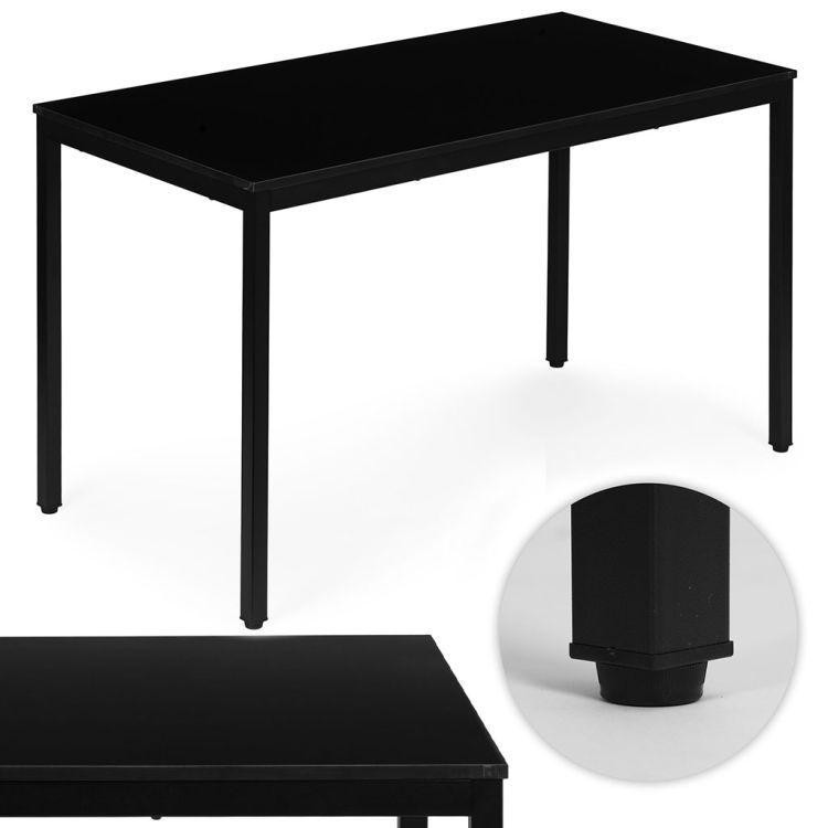 Crni blagovaonski stol za 4-5 osoba - 120x60 cm