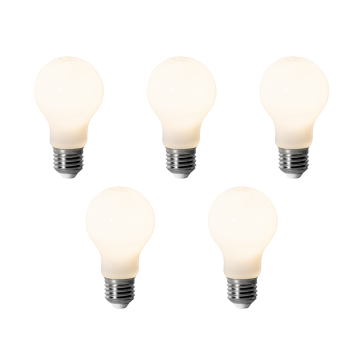 Set od 5 E27 prigušivih LED žarulja A60 Opal 7W 806 lm 3000K