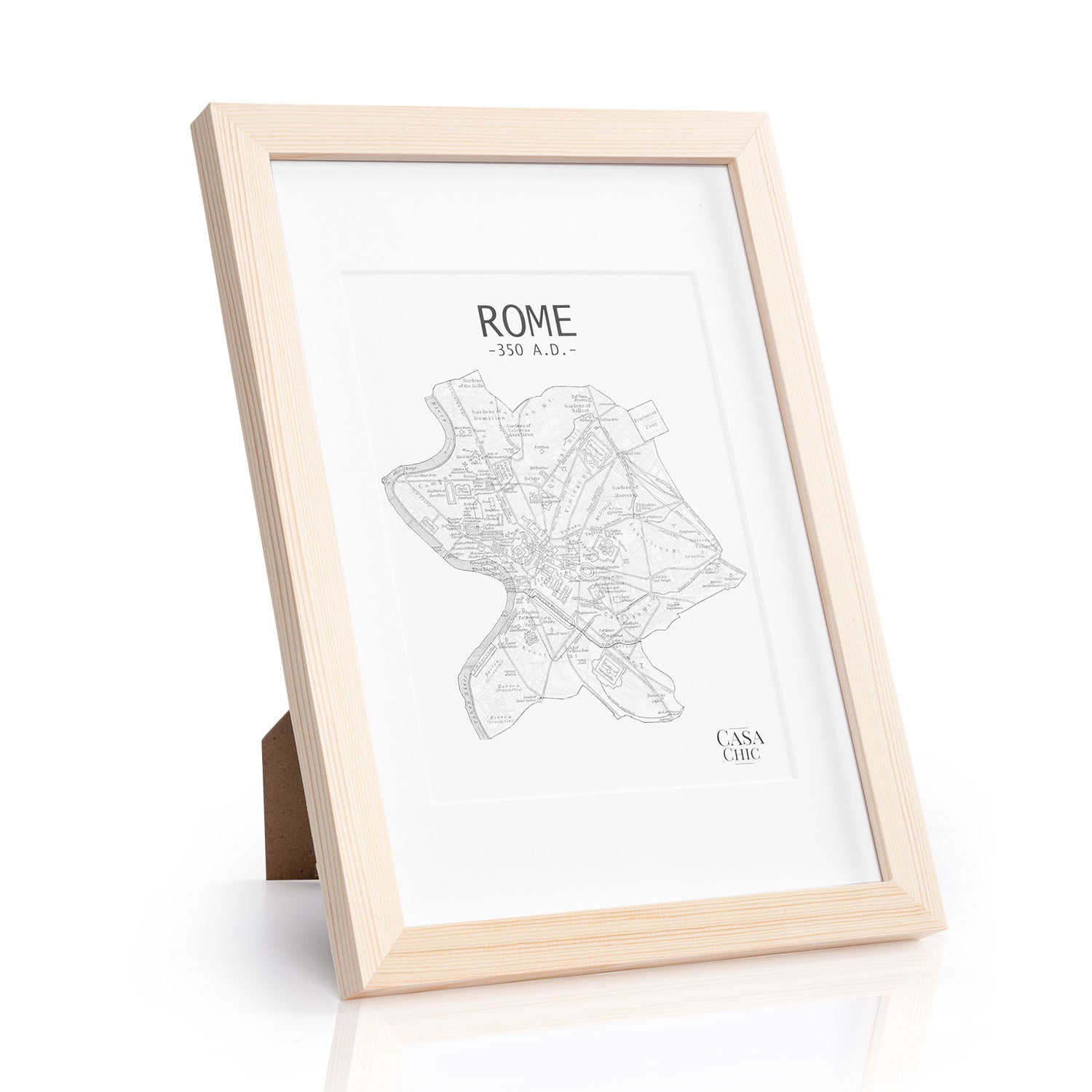 Casa Chic Edinburgh, okvir za slike, pravokutni, A4 fotografije 28,8 x 20 cm, nosač, pravo drvo