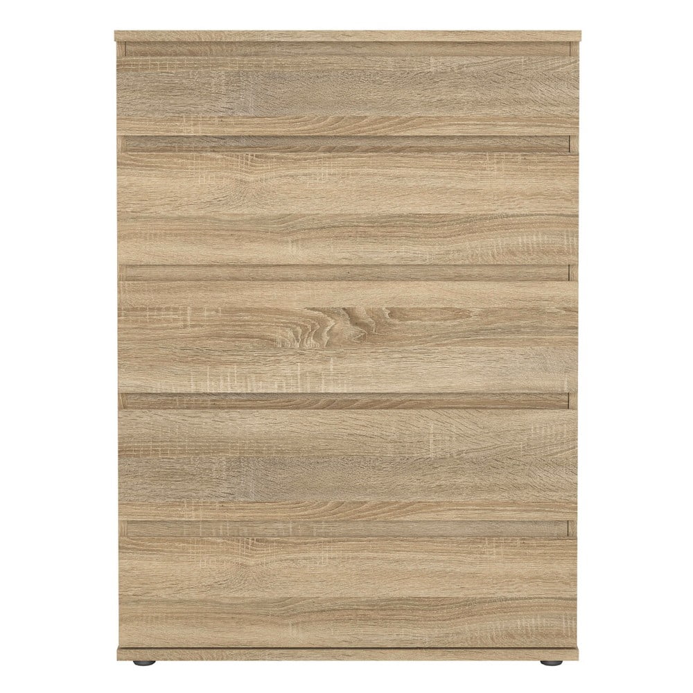 Visoka komoda u dekoru hrasta u prirodnoj boji 77x107 cm Nova – Tvilum