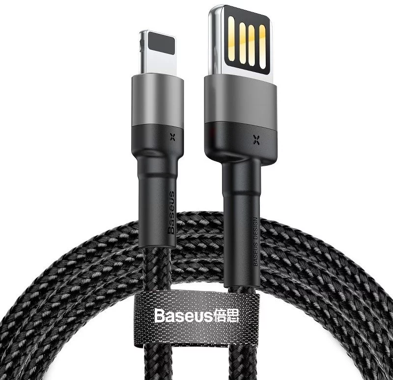 Kabel Baseus Cafule Double-sided USB Lightning Cable 1.5A 2m (Gray+Black)