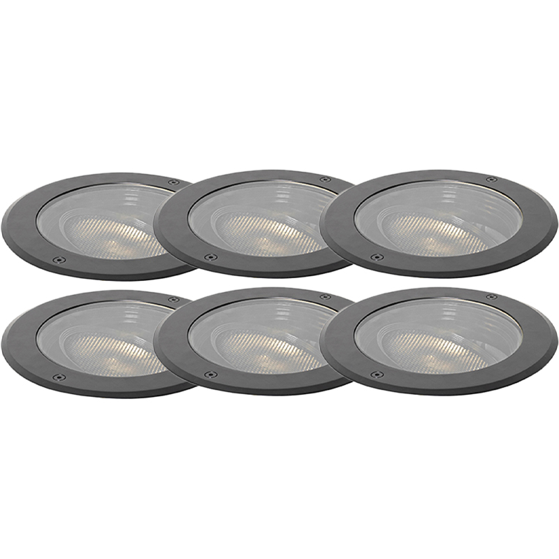 Set od 6 uzemnih reflektora AR111 podesiv IP65 - Delux Honey