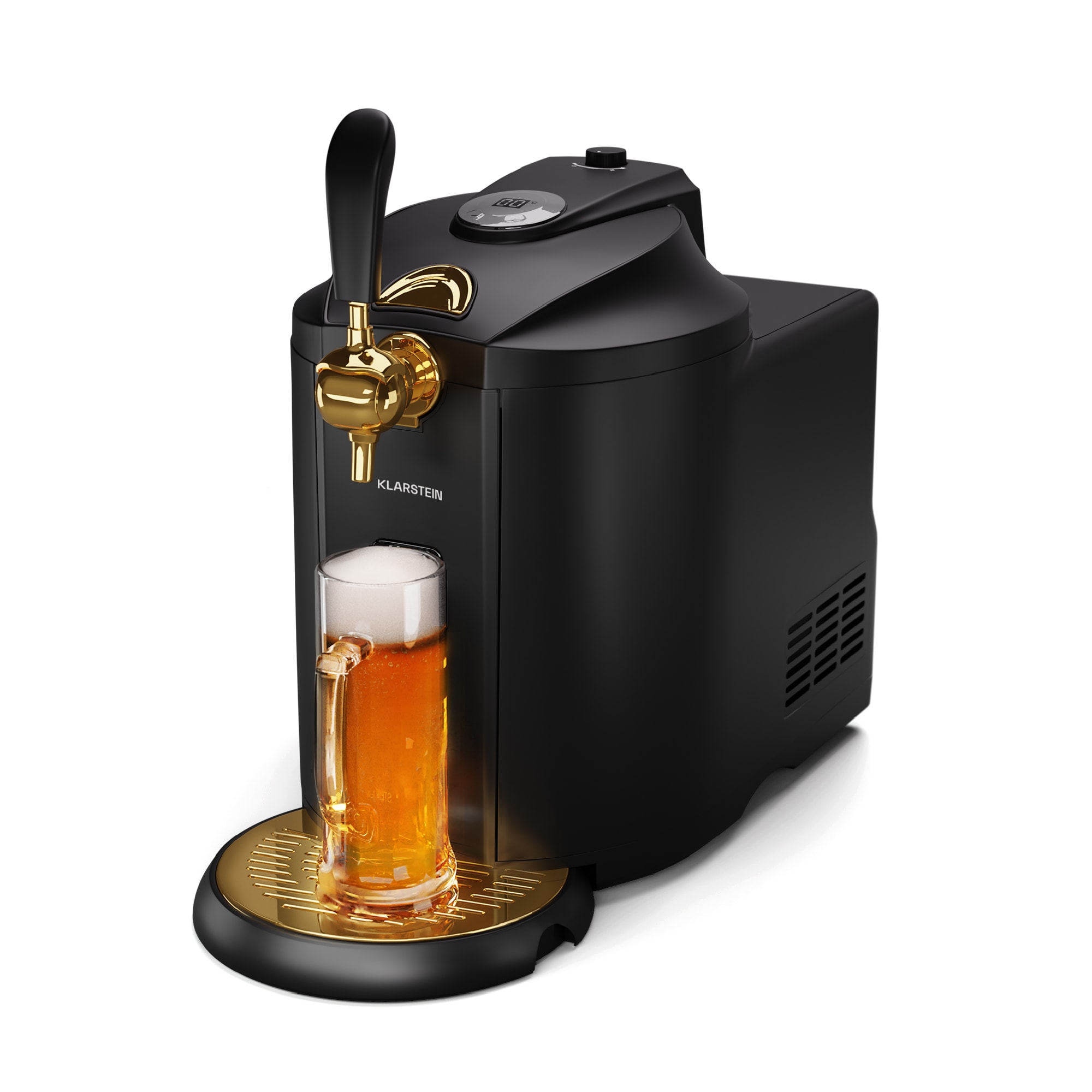 Klarstein Beerkules točionik za pivo, za bačve od 5 litara, kompresor za hlađenje, LED-zaslon, 6 temperatura