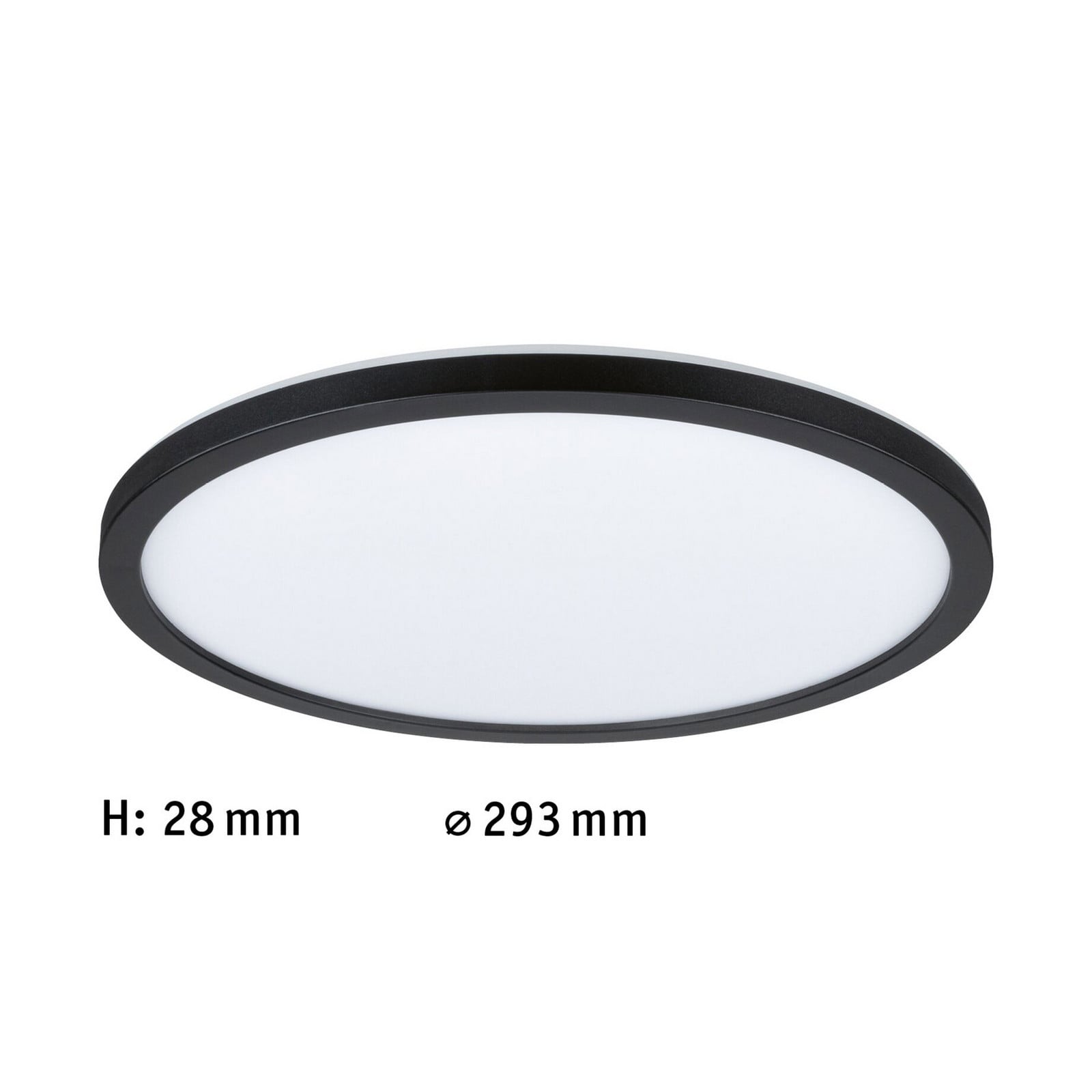 Paulmann Atria Shine Panel on/off crna 830 Ø29cm