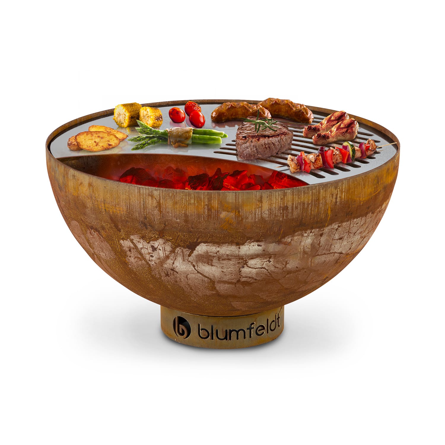 Blumfeldt Savage, roštilj, Ø: 60,5 cm, čelik, uključujući zaštitu od vremenskih prilika, smeđa