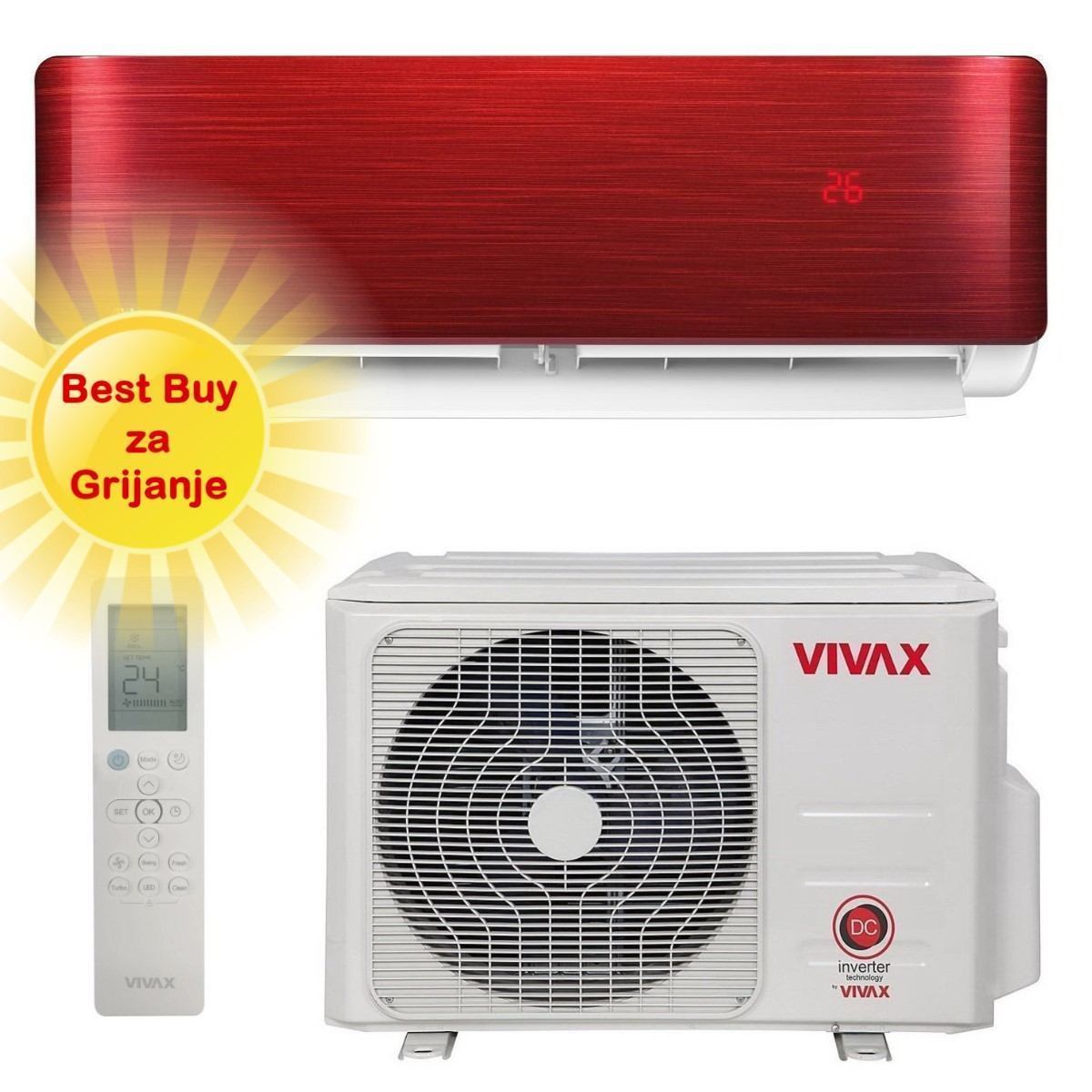 Vivax Klima Uređaj 3,52Kw Acp-12Ch35Aeri+ R32 Red