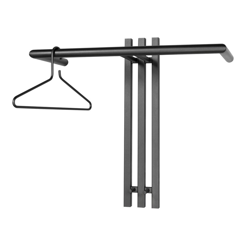 Crna metalna zidna vješalica 65 cm Senza – Spinder Design