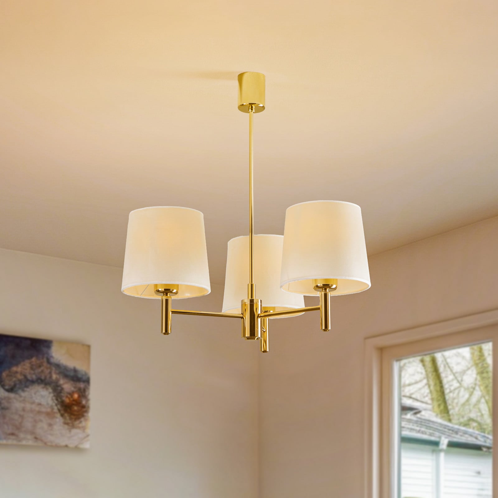 Polo Plus viseće svjetlo s tri žarulje mesing/krem