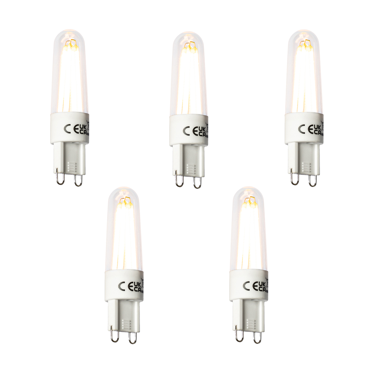 Set od 5 G9 LED filament žarulja 2.5W 240lm 2300K
