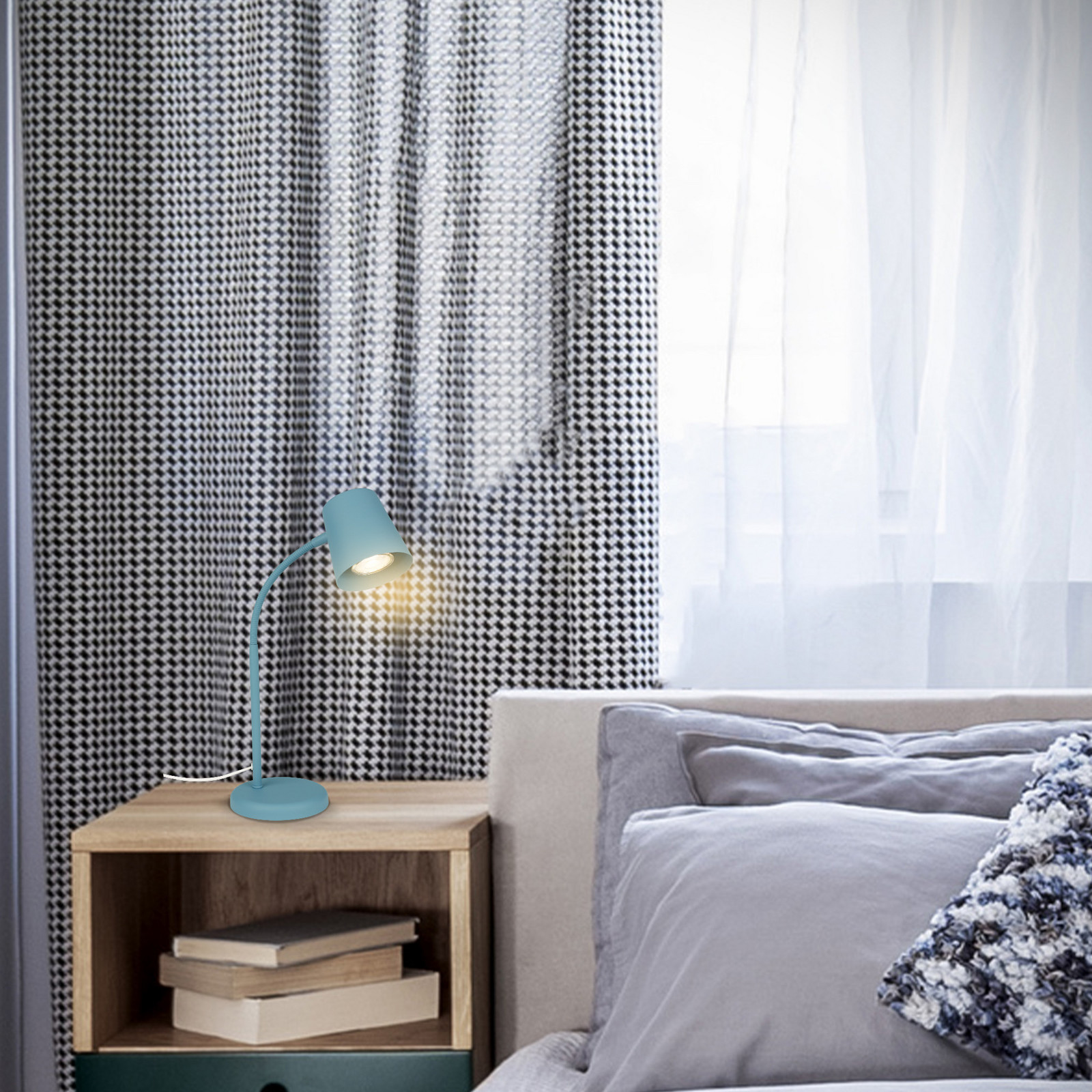 Skriva stolna lampa, grlo GU10, golubije plava