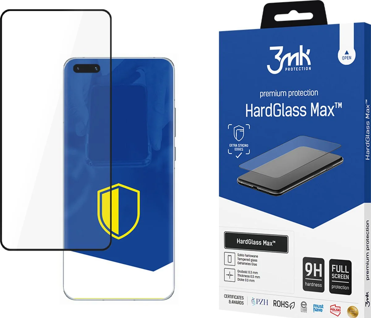 Zaštitno staklo 3MK Huawei P40 Pro Black - 3mk HardGlass Max (5903108229357)