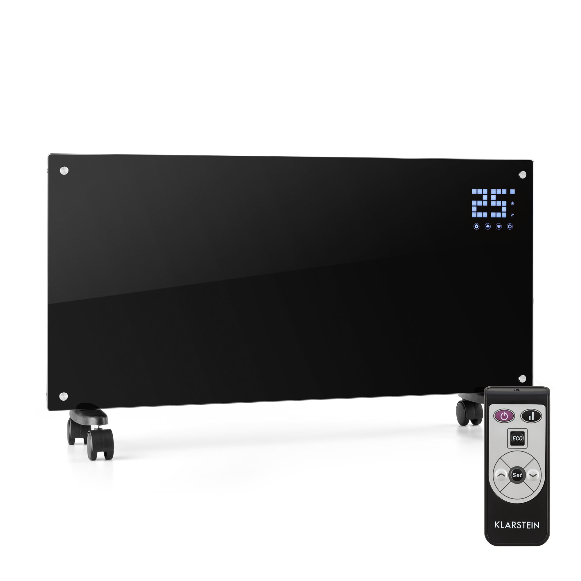 Klarstein Bornholm Konvekcijska grijalica 2000W LED zaslon 2 stupnja grijanja Crna
