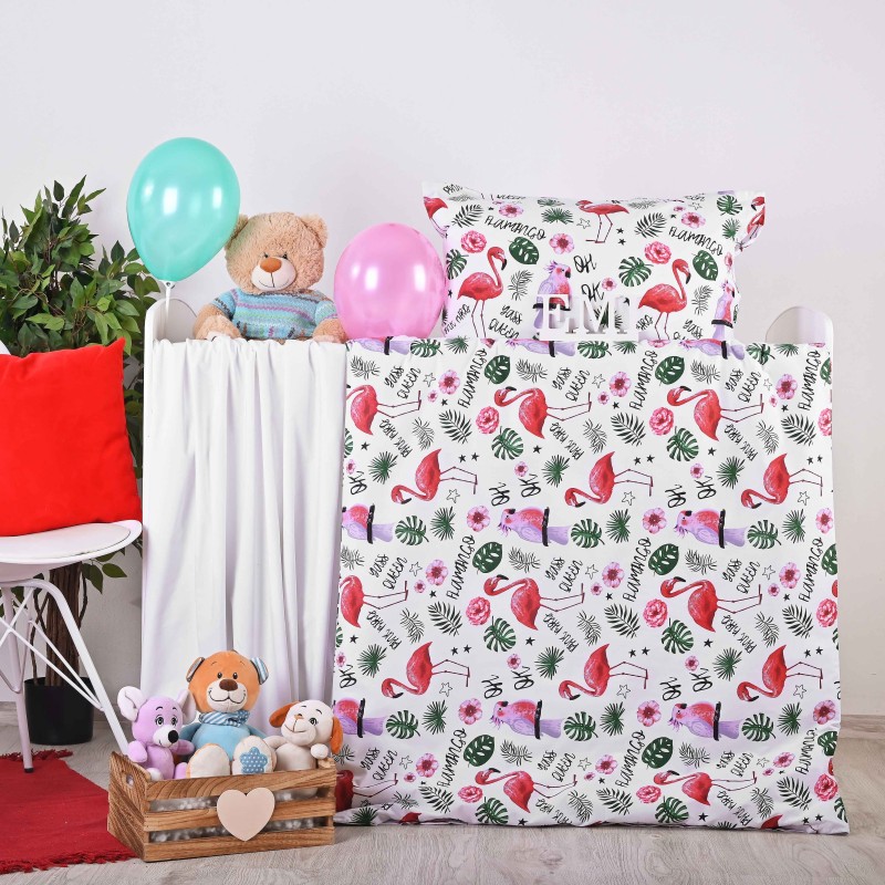 Dječja pamučna posteljina Plameniaky EMI, Standardni krevet za jednu osobu uključuje 1x 140x200 + 1x 70x90