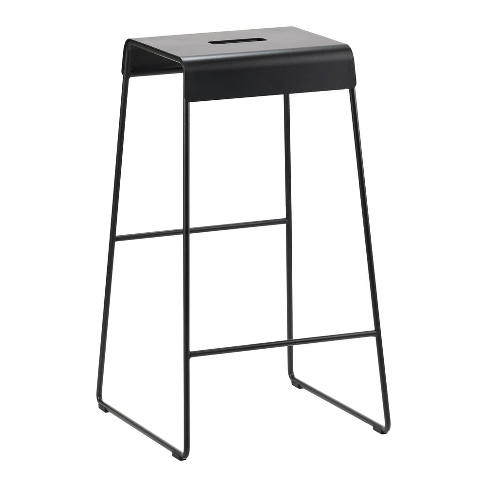 Crna metalna barska stolica A-Stool – Zone