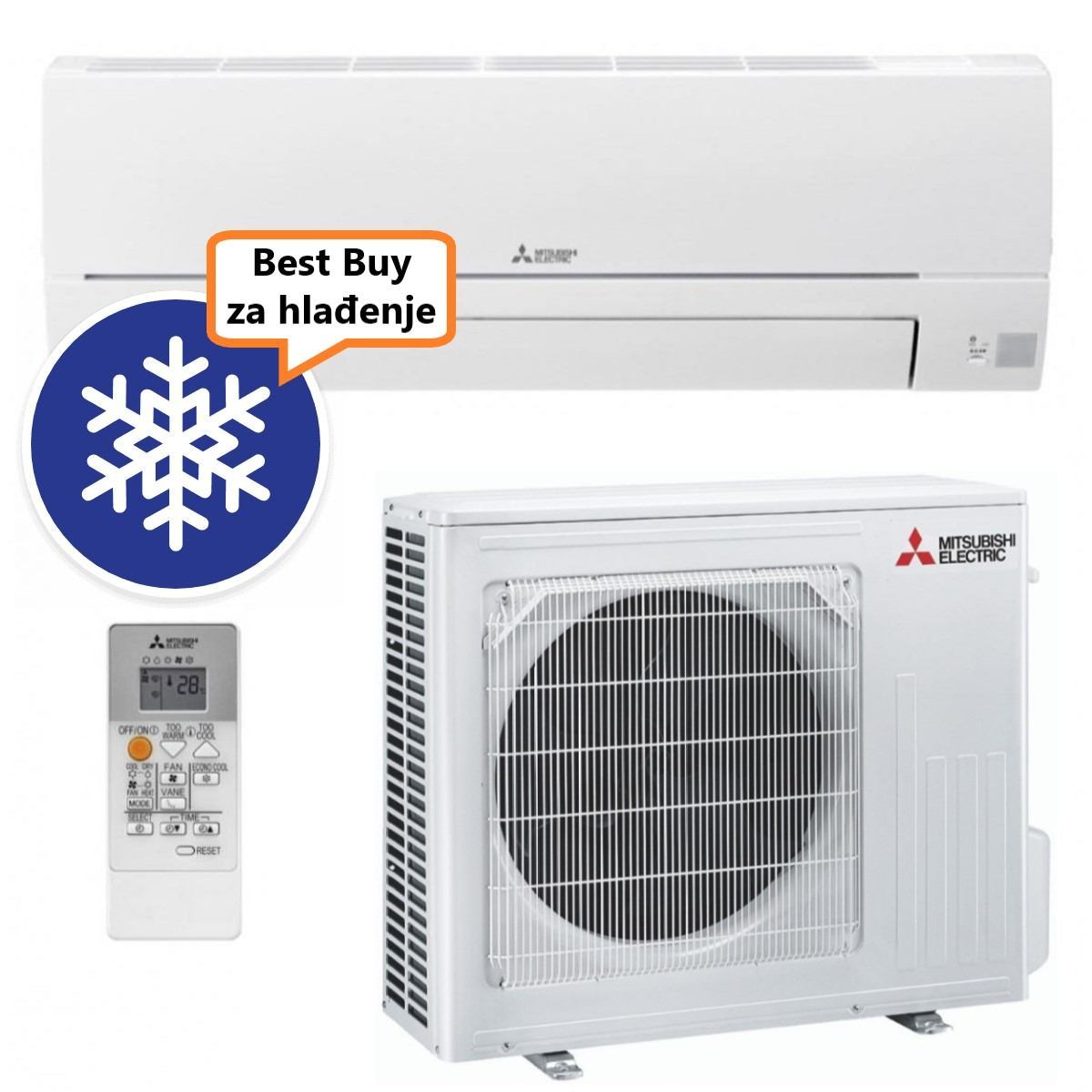 Mitsubishi Electric Klima Uređaj 6,1Kw Msz-Hr60Vfk/Muz-Hr60Vf