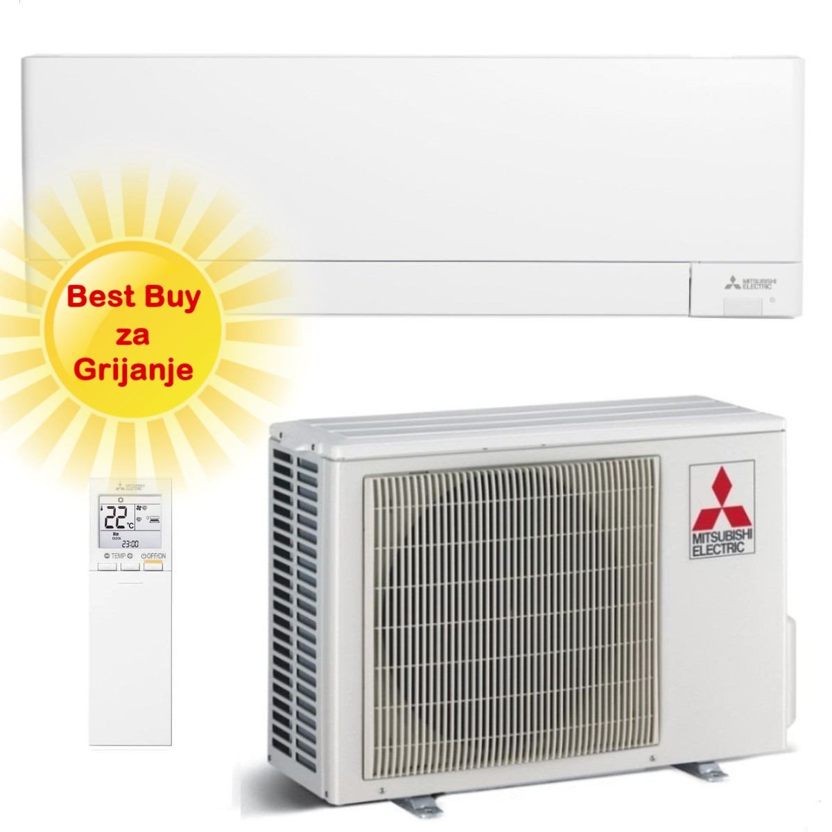 Mitsubishi Electric Klima Uređaj 4,2Kw Msz-Ay42Vgkp/Muz-Ay42Vg (